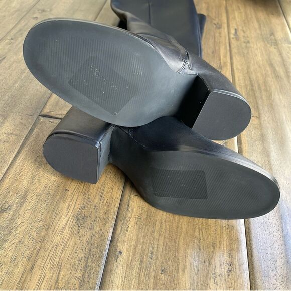 Nordstrom Hanna Boots Black Leather Knee High Tall Boot Side Zipper Size 6.5 - Picture 11 of 11